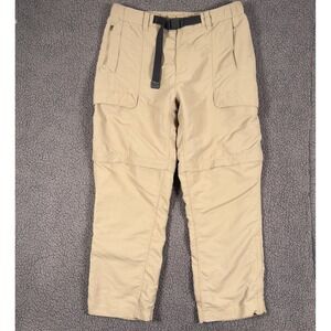The North Face Pants Mens L Convertible Hiking Cargo Belted Zip Off Shorts Nylon